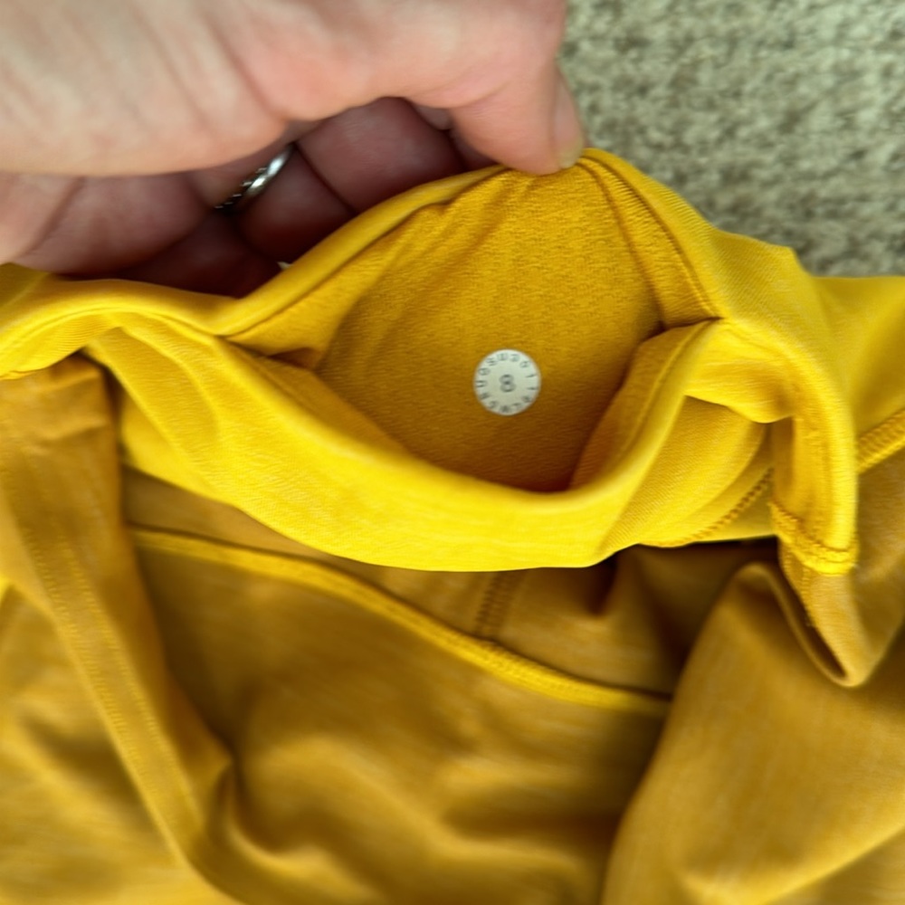 Lululemon Athletica Early Extension Tight Leggings Yellow Gold 8 - Picture 4 of 5